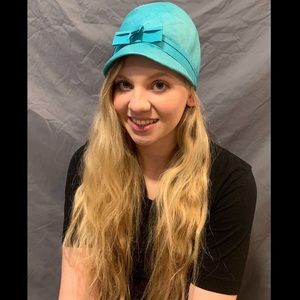 1960 Blue Bucket Hat by ADOLFO II Medium Woven Hat